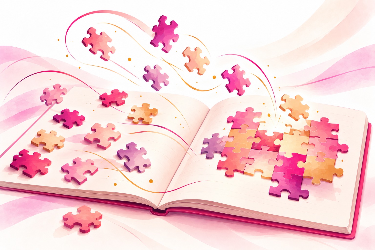 Puzzle aux pièces éparpillées, symbole du deuil qui bouleverse une vie